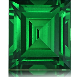 Tsavorite,Square 1.00-Carat