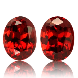 Rhodolite Garnet,Matched Pairs 3.65-Carat