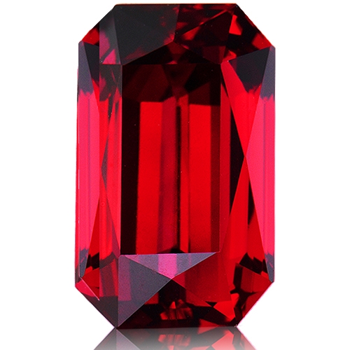 Ruby,Emerald Cut 3.08-Carat